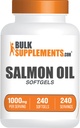 BulkSupplements.comサーモンオイルSoftgels - Omega 3サプリメント、ワイルドアラスカサーモンオイルサプリメント - 1000mg、グルテンフリー、サービングあたり1ソフトゲル、240カウント(パッケージ1)