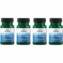 Swanson Lutein&Zeaxanthin Synergistic Eye Health Vision Retina Macula Supplement(Lutein 20mg&OmniXan Zeaxanthin 2mg) 60 Softgels Sgels(4パック)