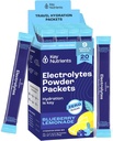 KEY NUTRIENTS Multivitamin Electrolytes Powder Packets - Delicious Blueberry Lemonade 20 Pack Hydration Packets - Travel Hydration Powder - No Sugar, No Calories, Gluten Free - Made in USA