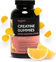 LEGION Creatine Monohydrate Gummies – Clean Chewable Creatine Supplement for Strength, Endurance & Muscle Recovery – 30 Lemon Drop Flavor Servings – No Artificial Flavors or Sweeteners.