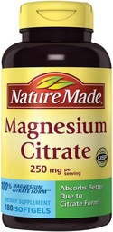 性質はマグネシウムのクエン酸塩250のmgの食事療法の補足(Netcount 180の柔らかいゲル)、180Countを作りました