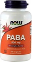 NOW Paba 500mg , 100 Capsules(Pack of 3)