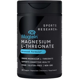 スポーツの研究のMagteinのマグネシウムL-Threonateのカプセル-記憶のためのマグネシウムの補足、焦点及び認知-マグネシウムLeonateは頭脳の健康、睡眠及び気分- 2000mg、大人のための180のカプセルを支えます