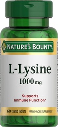 Nature's Bounty L-Lysine, 1000mg, 60錠