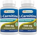 最高のナチュラルL-カルニチン1000mg 60錠(60カウント(2パック))