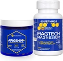 NATURAL STACKS Apigenin for Sleep + Magtech Magnesium Supplement Bundle - Supports Sleep & Brain Health* - 300 Total Capsules