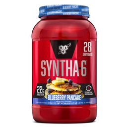 BSN SYNTHA-6 繊維の6g、Whey Protein、Micellar Casein、ミルクプロテイン アイソレートブレンド、5g脂肪、ブルーベリーパンケーキ、28サービング(パッケージ5月Vary)