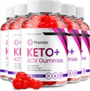(5 Pack) Premier Keto ACV Gummies - Advanced Formula Premiere Keto Plus ACV Gummies Apple Cider Vinegar Premier ACV Dietary Supplement Reviews Men Women (300 Gummies)