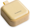 Small Pill Case, Cute Pill Box - Acedada Travel Daily Pill Organizer, Portable Pretty Pill Container for Purse Pocket, Compact Medicine Holder for Vitamins, Fish Oils, Supplements, Yellow