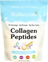 Nunaturals Collagen Peptides Powder (Type I, III), for Skin, Hair and Nail, 24oz