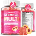 Multivitamin for Women Gummies for 40+ with Omega-3, Niacinamide, B-Complex, Lutein, Iron, Choline, Phosphatidylserine, Vitamin D3 for Skin, Hair, Energy, Immune, Bone - Vegan, Sugar Free, 120Cts