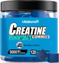 Creatine Monohydrate Gummies for Men & Women-5g of Creatine Monohydrate per Serving- Increase Strength and Build Muscle,Sugar Free,Vegan,Blueberry Flavor, 120 Count,B571
