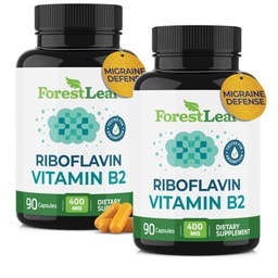 ビタミンB2リボフラビン400mg - エネルギー、皮膚および細胞の健康の補足 - 神経系サポート - ビタミンB 2 Vit B - 非GMO&グルテンフリー - B2ビタミン400mg野菜カプセル、90カウント2パック