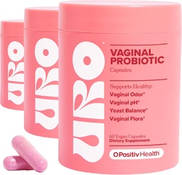 プレバイオティクスとLactobacillus Probioticブレンドと女性のpHバランスのためのO Positiv URO腟のプロバイオティクス - 腟の健康の補足 - 健康な腟の臭気及び腟のFlora、60の計算を促進して下さい(3のパック)