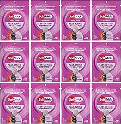 ソルトステック電解液 FastChews - 120カウント混合ベリー風味 - 水分補給のための電解液錠、塩タブ - 10カウント(パッケージ12)