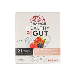 TERRA ORIGINの健康なガットの棒のパック、L-グルタミン、Slippery Elm、アロエVera、Licoriceの根のエキス、腸の健康、消化器サポート、Leakyのガットの修理、免疫機能、オンザゴ、21 Ct、ベリー