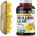 BIO KRAUTER Mullein カプセル 1200 mg 250 カウント - Lungs のための純粋なビーガン Mullein の葉のエキス - 125 供給の日 - Lung のクレンジング & 呼吸器サポート補足 - いいえフィラー、非 GMO