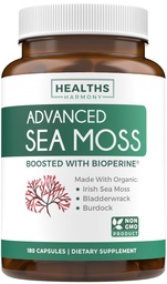 オーガニックアイリッシュ海苔カプセル - 有機海苔は、Bradderwrack Burdock Rootと強化吸収のための黒胡椒抽出物 - ビーガン非GMO&米国製(3ヶ月の供給)