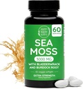 Happy Healthy Hippie Sea Moss Gel Capsules 3,000 mg (1 Daily) – Immunity, Energy Boost & Digestive Support | Wildcrafted Irish Seamoss Pills, Burdock Root, Bladderwrack | Made in USA, Vegan, 60 Ct