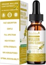 Mulittea Mullein Drops for Lungs & Lymphatic Drainage-5-in-1 Herbal Extract Liquid with Marshmallow Root, Elderberry, Licorice Root-Lung Cleanse & Respiratory Support-Non-GMO, Vegetarian-2 Fl Oz