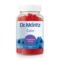 大人のためのモリッツマグネシウムグミー - 低砂糖400mg - 安静に眠りをサポート - 大人と子供マグネシウムクエン酸塩グミー(180カウント) - ラズベリー風味
