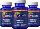 CocoaVia Memory+ 脳サプリメント, 90 日, 750 mg ココアフラバノール, メモリ & 脳ブースター, ビーガン, 植物ベース, グルテンフリーグルテン, 270 カプセル
