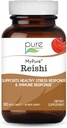PURE ESSENCE LABS MyPure Reishi 有機マッシュルーム サプリメント - 免疫サポートのための100%の実質のマッシュルーム エキス、ストレス軽減、エネルギーを造ります(30カプセル)