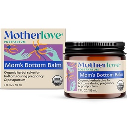 Momlove Mom's Bottom Balm (2 oz) オーガニック ハーブ サルブ w/Witch Hazel for Bottoms During Pregnancy & Postpartum