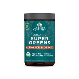 古代栄養のSupergreens Alkalize及びDetoxの粉、Digestiveおよびエネルギー サポートのための実質のフルーツ、野菜およびハーブからなされる有機性Superfoodの粉、25のサービング、7.5oz