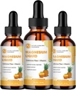 (3 Pack) Magnesium Glycinate Liquid Drops, High Absorption Magnesium Liquid with Bromelain, Vitamin B6 C D, Magnesium Supplement for Kids and Adults, Night & Muscle Support, Pineapple Flavor