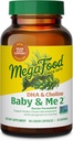 MegaFood Baby & Me 2 Prenatal Vitamins for Women, DHA & Choline Supplements, Liquid DHA and Choline for Baby's Brain and Eye Development During Pregnancy, Vegan, 60 Capsules (30 Servings)