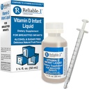 Reliable-1 Laboratories Infant Liquid Vitamin-D Drops (Natural Fruit Flavoring) Sugar & Alcohol Free, for Breast Feeding Babies 0-12 Months and Up