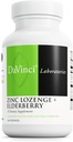 DAVINCI Labs Zinc Lozenge + Elderberry - Supplement to Support Immune System, Healthy Lungs & Throat Tissues* - with Vitamin D3, Zinc, Elderberry & More - Lemon Flavor - 60 Lozenges