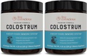 Live Conscious Colostrum Powder - Grass Fed Bovine Colostrum Supplement with Lactoferrin for Iron Absorption - Immune System Supplement (2-Pack)