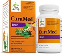 Terry Naturally CuraMed Brain - Dietary Supplement to Support Clarity & Focus - Brain Health Supplement with Curcumin & Turmeric Essential Oil to Aid Concentration - 60 Softgels