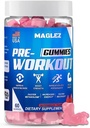 Pre Workout Gummies for Men & Women, PreWorkout Gummy with Beta Alanine | Organic Caffeine | Chromium Picolinate | Gluten free, Vegan, increased energy, faster metabolism & recovery (60 gummy)