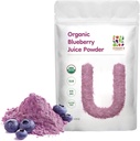 UNLEASH'D ORGANIC Organic Blueberry Juice Powder 16 oz 100% Pure Natural Green Food, Rich in Antioxidants and Vitamins, Aids Digestion and Boosts Immune Function