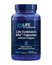 Life Extension Mix™ Capsules Without Copper, high Potency, Advanced Vitamin, Mineral, Fruit & Vegetable Formula, Vitamin B, C, D, E, for Whole-Body Health, Healthy Aging, Gluten-Free, 360 Capsules