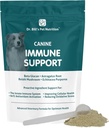 Dr. Bill's Canine Immune サポート | 犬の免疫と健康をColostrum、ベータグルカン、トルコテールマッシュルーム、亜鉛&ビタミンC | すべての年齢の犬のためのパウダーサプリメント