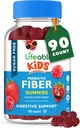 Lifeable Sugar Free Prebiotic Kids Fiber Gummies | 4g Fiber for Kids | Great Tasting Vegetarian Fiber Supplements for Kids | for Digestive Health | Fiber Gummies for Kids | 90 Probiotics Gummies