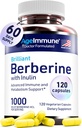 AgeImmune Berberine 1000mgはインリンのプレバイオティックとコンプレックスを補います - 各カプセルはBerberine 500mgが含まれています - 高吸収のための医師の処方サプリメント。