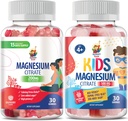 Magnesium Gummies for Kids 500mg and Magnesium Gummies for Adults - 100mg. Calm Magnesium Chews - Magnesium Citrate Chewable Supplement for Mood & Muscle Support