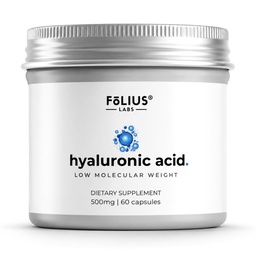 超高い純度のHyaluronicの酸は500mg - 95%ナトリウムのHyaluronate -高度に浄化され、Bioavailable -低い分子量-非GMO発酵- 60のカプセル---------------------
