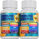 12 in 1 Premium Immune Defense Vitamins - Immune Supplement w/Vitamin D3 5000 IU Vitamin С 1000mg Zinс 50mg - Luxe Choice for Premium Immune Support - with Echinacea Elderberry and Ginger - 120 Caps