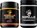 Gorilla Mind Pre Workout (Cherry) + Creatine (100 Serv.) - Comprehensive Stack for Improved Strength, Power Output, and Muscle Size