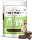 VetPro Advanced Allergy and Itch Support for Dogs - Supports Seasonal Allergies, Itchy Skin, & Immunity - Enhanced with Salmon Oil, Probiotics & Colostrum for Allergies, Immune Support, & Gut Health