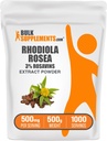 BulkSupplements.com Rhodiola Rosea Extract - 3% Rosavin、Rhodiola Extract、Rhodiola Root Extract - Rhodiola Supplement、Rhodiola Powder - ビーガン、500mg/サービング、500g(1.1ポンド)