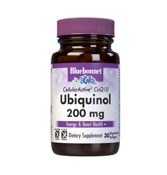 Bluebonnet栄養活性CoQ10 Ubiquinol 200mgベジタリアンSoftgels、Kaneka、非GMO、グルテンフリー、大豆&ミルクフリー、白、30