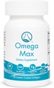 Omega Max - 60 Ct Enteric Coated, No Burp Fish Oil I Omega-3 EPA DHA Supplement I Heart, Vision, Brain & Immune Support, 2000mg/serving