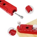 165mm木工コンパススクレーバー、木工スクライブゲージ、調整可能なメトリックアークドローイングルーラースクライビングサークルルラーマーキングゲージサークルマーキングツール(赤)